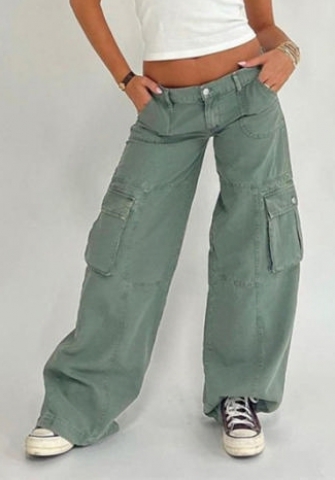 (Green)2022 Styles Women Fashion Summer TikTok&Instagram Styles Loose Long Pants