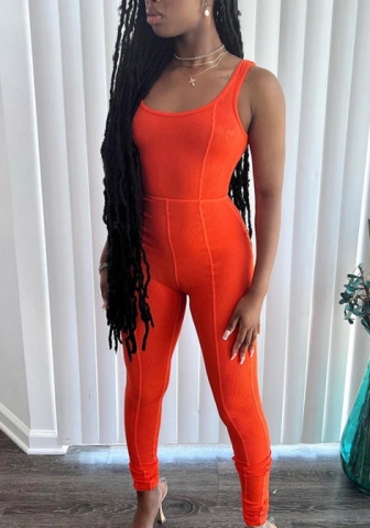 (Orange)2022 Styles Women Fashion Summer TikTok&Instagram Styles Strap Jumpsuit