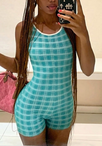 (Real Image)2022 Styles Women Fashion Summer TikTok&Instagram Styles Strap Plaid Romper