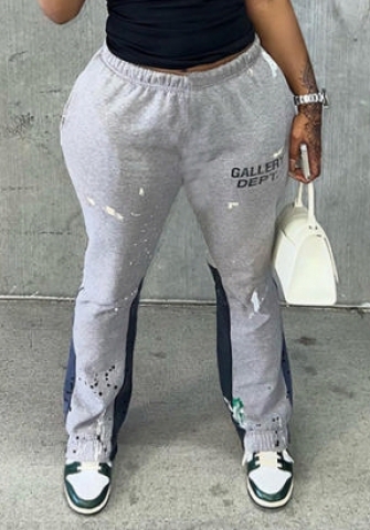 (Gray)2022 Styles Women Fashion Summer TikTok&Instagram Styles Print Long Pants