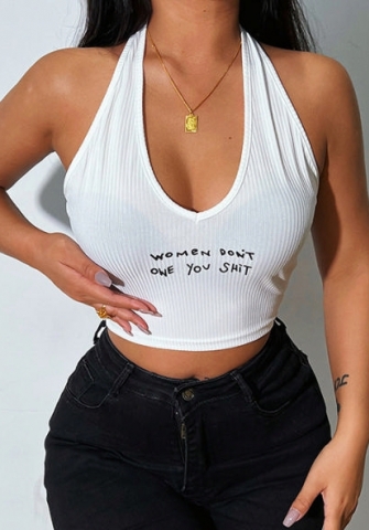 (Real Image)2022 Styles Women Fashion Summer TikTok&Instagram Styles Print Halter Tank Tops