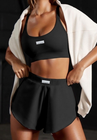 (Black)2022 Styles Women Fashion Summer TikTok&Instagram Styles Short Two Piece Suit