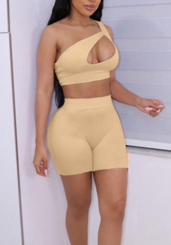 (Real Image)2022 Styles Women Fashion Summer TikTok&Instagram Styles Cut Out Short Two Piece Suit