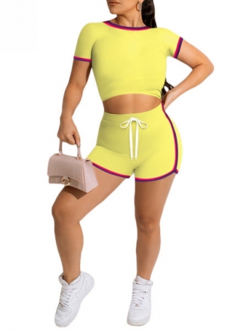 (Real Image)2022 Styles Women Fashion Summer TikTok&Instagram Styles Striped Short Two Piece Suit