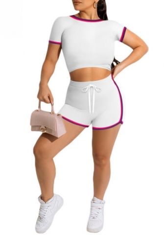 (Real Image)2022 Styles Women Fashion Summer TikTok&Instagram Styles Striped Short Two Piece Suit