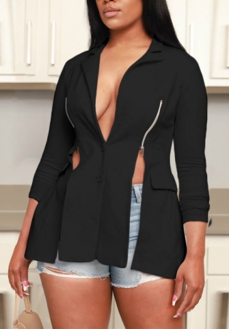 (Black)2022 Styles Women Fashion Summer TikTok&Instagram Styles Front Button Suit