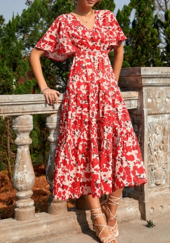 (Real Image)2022 Styles Women Fashion Summer TikTok&Instagram Styles  Floral Maxi Dress