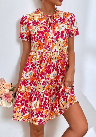 (Real Image)2022 Styles Women Fashion Summer TikTok&Instagram Styles Floral Mini Dress