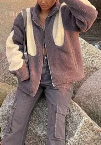 (Gray)2022 Styles Women Fashion Summer TikTok&Instagram Styles Front Zipper Fur Coats