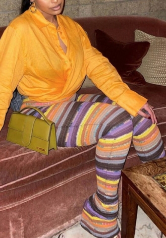 (Real Image)2022 Styles Women Fashion Summer TikTok&Instagram Styles Contrast Color Long Pants