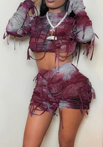 (Real Image)2022 Styles Women Fashion Summer TikTok&Instagram Styles Tassel Short Two Piece Suit
