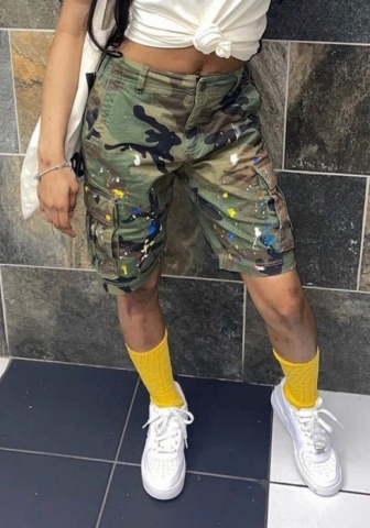 (Real Image)2022 Styles Women Fashion Summer TikTok&Instagram Styles Camouflage Short Pants