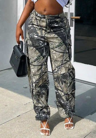 (Real Image)2022 Styles Women Fashion Summer TikTok&Instagram Styles Camouflage Long Pants