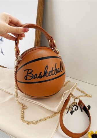 (Real Image)2022 Styles Women Fashion Summer TikTok&Instagram Styles Print Basketball Handbag