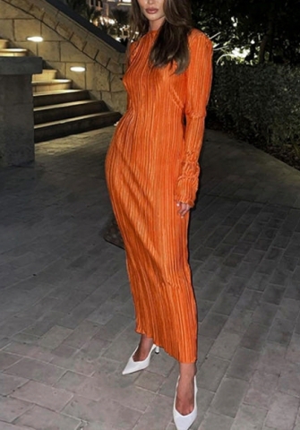 (Real Image)2022 Styles Women Fashion Summer TikTok&Instagram Styles Long Sleeve Maxi Dress