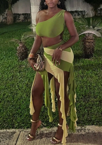 (Real Image)2022 Styles Women Fashion Summer TikTok&Instagram Styles Contrast Color Club Dress