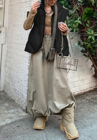 (Only Coat)(Black)2022 Styles Women Fashion Summer TikTok&Instagram Styles Sleeveless Coat