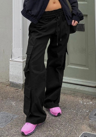 (Black)2022 Styles Women Fashion Summer TikTok&Instagram Styles Loose Long Pants