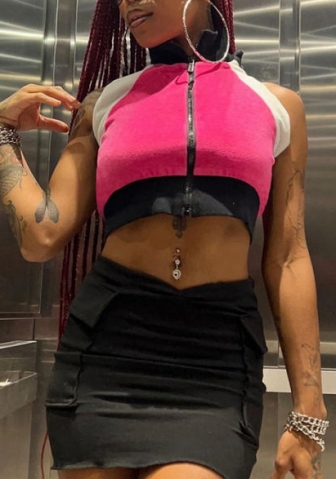 (Real Image)2022 Styles Women Fashion Summer TikTok&Instagram Styles Sleeveless Front Zipper Coat