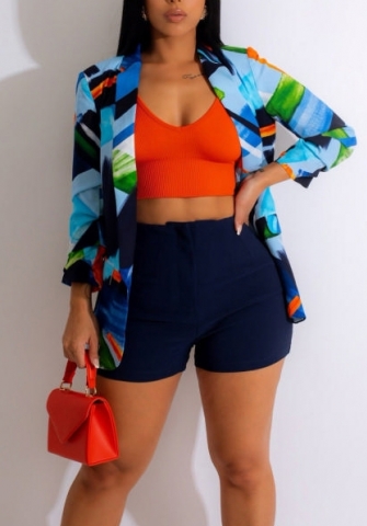 (Only Coat)(Real Image)2022 Styles Women Fashion Summer TikTok&Instagram Styles Print Shirts Coat