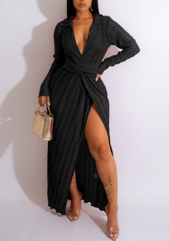 (Black)2022 Styles Women Fashion Summer TikTok&Instagram Styles Long Sleeve Maxi Dress