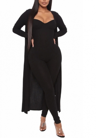 (Real Image)2022 Styles Women Fashion Summer TikTok&Instagram Styles Solid Color Two Piece Suit(Coat+Jumpsuit)