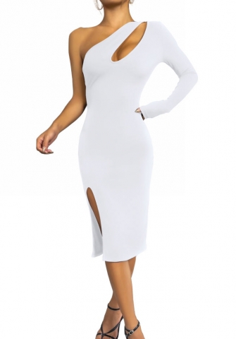 (Real Image)2022 Styles Women Fashion Summer TikTok&Instagram Styles Cut Out Single Shoulder Midi Dress