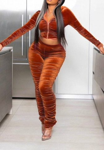 (Real Image)2022 Styles Women Fashion Spring&Winter TikTok&Instagram Styles Velvet Two Piece Suit