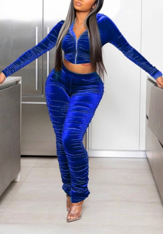 (Real Image)2022 Styles Women Fashion Spring&Winter TikTok&Instagram Styles Velvet Two Piece Suit