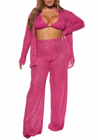 (Real Image)2022 Styles Women Fashion Spring&Winter TikTok&Instagram Styles Sequin 3 Piece Suit