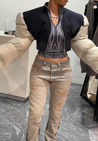 (Real Image)2022 Styles Women Fashion Spring&Winter TikTok&Instagram Styles Contrast Color Loose Long Sleeve Coat