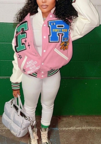 (Only Coat)(Pink)2022 Styles Women Fashion Spring&Winter TikTok&Instagram Styles Print Front Button Coat