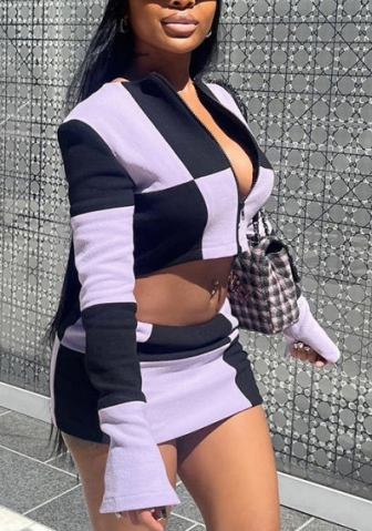 (Real Image)2022 Styles Women Fashion Spring&Winter TikTok&Instagram Styles Contrast Color Two Piece Dress