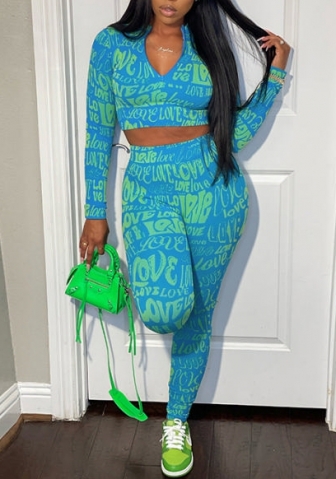 (Real Image)2022 Styles Women Fashion Spring&Winter TikTok&Instagram Styles Print Two Piece Suit