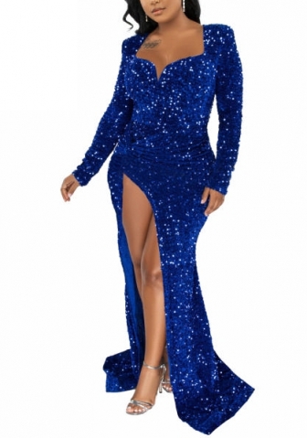 (Black)(Plus Size)2022 Styles Women Fashion Spring&Winter TikTok&Instagram Styles Sequin Maxi Dress