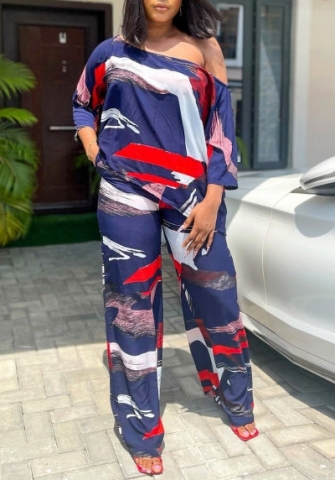 (Plus Size)2022 Styles Women Fashion Spring&Winter TikTok&Instagram Styles Print Two Piece Suit