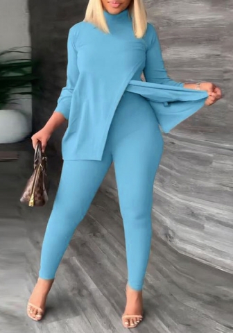 (Plus Size)2022 Styles Women Fashion Spring&Winter TikTok&Instagram Styles Solid Color Irregular Two Piece Suit