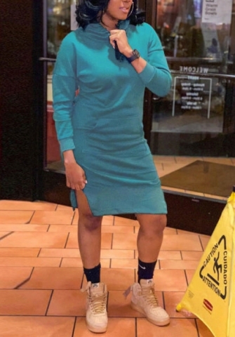 (Plus Size)2022 Styles Women Fashion Spring&Winter TikTok&Instagram Styles Hoodie Long Sleeve Mini Dress