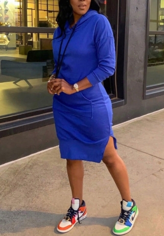 (Plus Size)2022 Styles Women Fashion Spring&Winter TikTok&Instagram Styles Hoodie Long Sleeve Mini Dress