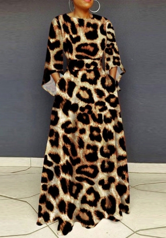 (Plus Size)2022 Styles Women Fashion Spring&Winter TikTok&Instagram Styles Print LooseMaxi Dress