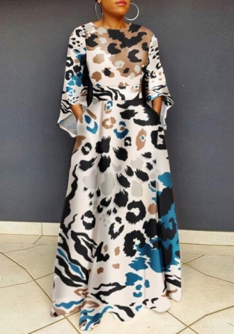 (Plus Size)2022 Styles Women Fashion Spring&Winter TikTok&Instagram Styles Print LooseMaxi Dress