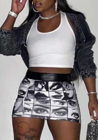 (Real Image)2022 Styles Women Fashion Spring&Winter TikTok&Instagram Styles Print Eyes Skrits