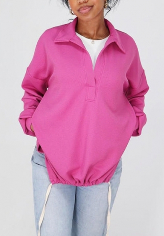 (Rose)2022 Styles Women Fashion Spring&Winter TikTok&Instagram Styles Solid Color Long Sleeve Tops