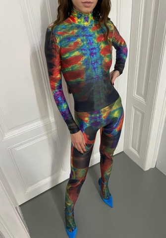 (Real Image)2022 Styles Women Fashion Spring&Winter TikTok&Instagram Styles Print Jumpsuit