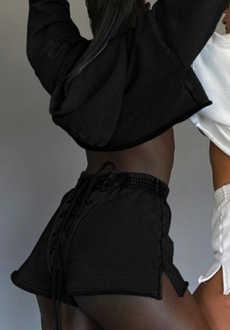 (Black)(Real Image)2022 Styles Women Fashion Spring&Winter TikTok&Instagram Styles Front Zipper Short Two Piece Suit