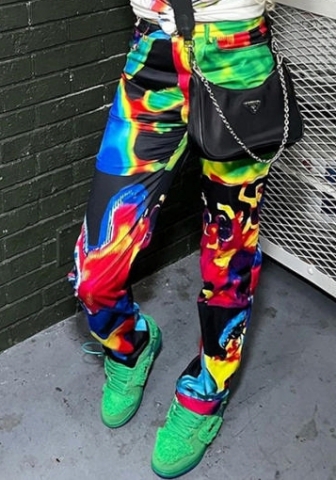 (Only Bottom)(Real Image)2022 Styles Women Fashion Spring&Winter TikTok&Instagram Styles Print Long Pants
