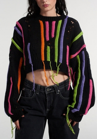 (Real Image)2022 Styles Women Fashion Spring&Winter TikTok&Instagram Styles Round Neck Sweater Tops