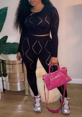 (Real Image)2022 Styles Women Fashion Spring&Winter TikTok&Instagram Styles Lace Hollow Two Piece Suit