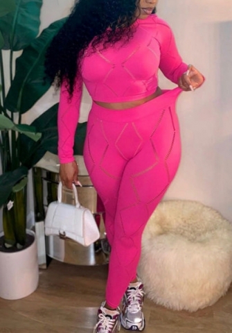 (Rose)2022 Styles Women Fashion Spring&Winter TikTok&Instagram Styles Lace Hollow Two Piece Suit