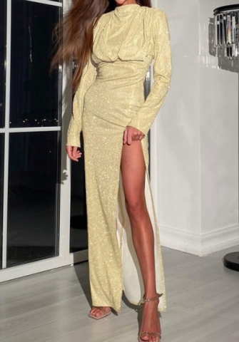 (Real Image)2022 Styles Women Fashion Spring&Winter TikTok&Instagram Styles Velvet Deep V Neck Irregular Maxi Dress